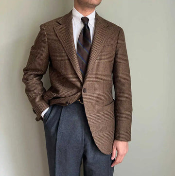 Aidase Casual Men's Suit 2 Pieces Blazer Pants Bow Collar Single Breasted Buckle Work Wear Bussiness Wedding Costume Size Color aidase-shop